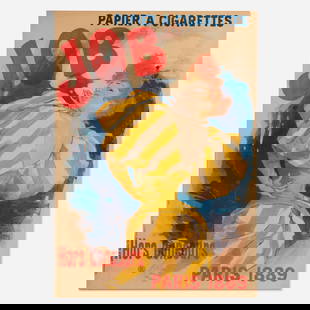 Jules Cheret, Job / Papier a Cigarettes: Jules Cheret Job / Papier a Cigarettes 1895 sight: 46.875 h x 33.25 w in (119 x 84 cm) One of Cheret's best and most famous designs is this ad for Job cigarette papers. It's notable that so many of