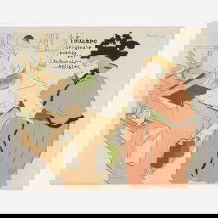 Henri de Toulouse-Lautrec, L'Estampe Originale: Henri de Toulouse-Lautrec L'Estampe Originale 1895 sight: 22.75 h x 27.75 w in (58 x 70 cm) This is one of 100 signed and numbered copies. "By 1893 if there were any doubts that there was a printmak