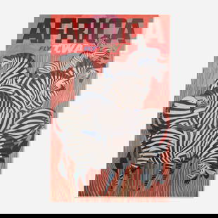 David Klein, TWA / Africa: David Klein TWA / Africa c. 1955 39 h x 25 w in (99 x 63 cm) Z is for Zippy. Klein is best known for his destination advertisements on behalf of TWA in the 1950s and '60s. His typography, coloration