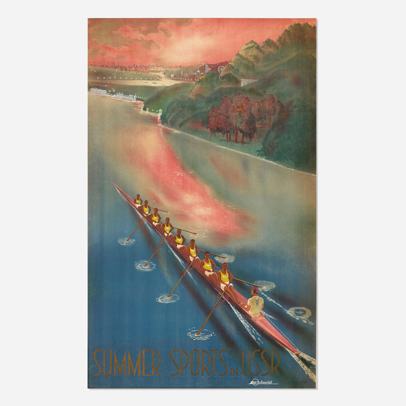 Maria Nesterova-Berzina, Intourist / Summer Sports in USSR vintage poster (1 of 2)