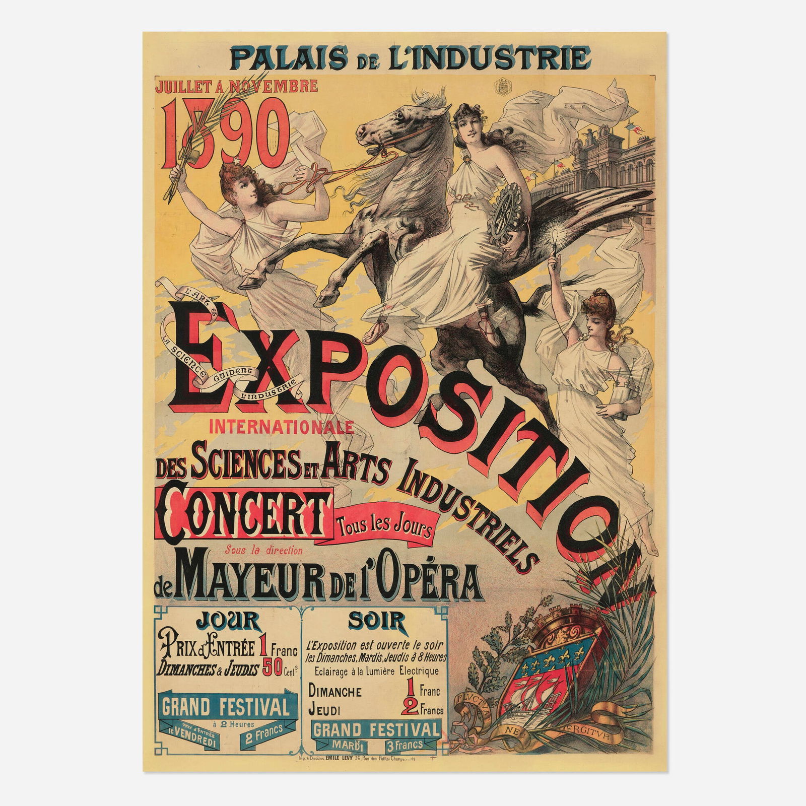 Exposition Internationale des Sciences et Arts Industriels Concert vintage poster (1 of 2)
