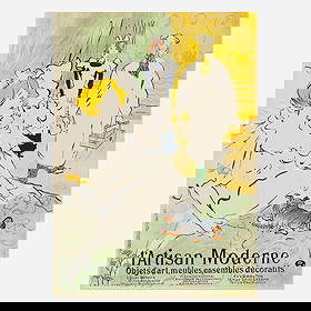 Henri de Toulouse-Lautrec, L'Artisan Moderne vintage poster: Henri de Toulouse-Lautrec L'Artisan Moderne vintage poster 1896 35.5 h x 25.375 w in (90 x 64 cm) Lautrec's friend Andre Marty was a publisher and dealer in graphic arts, and also the founder of a c