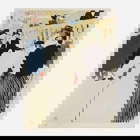 Henri de Toulouse-Lautrec, Au Moulin Rouge, La Goulue et sa s?ur vintage poster: Henri de Toulouse-Lautrec Au Moulin Rouge, La Goulue et sa s?ur vintage poster 1892 image: 18.125 h x 13.625 w in (46 x 35 cm) sheet: 23.5 h x 17.5 w in (60 x 44 cm) This is the very first limite