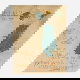 Henri de Toulouse-Lautrec, Elles vintage poster: Henri de Toulouse-Lautrec Elles vintage poster 1896 23.125 h x 18.125 w in (59 x 46 cm) This poster announces Lautrec's famous brothel series Elles, an edition of lithographs depicting prosti
