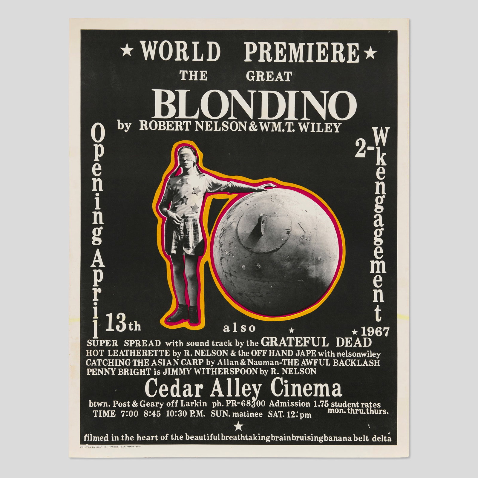 William T. Wiley, Robert Nelson & WM.T. Wiley World Premier: The Great Blondino 1967 (1 of 1)