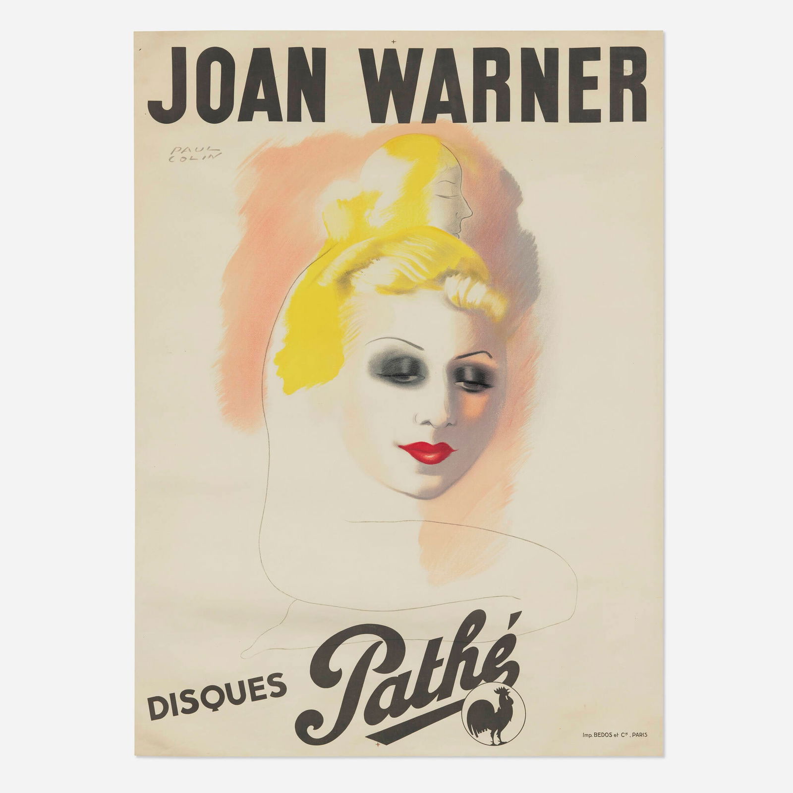 Paul Colin, Joan Warner / Disques Pathe vintage poster (1 of 2)