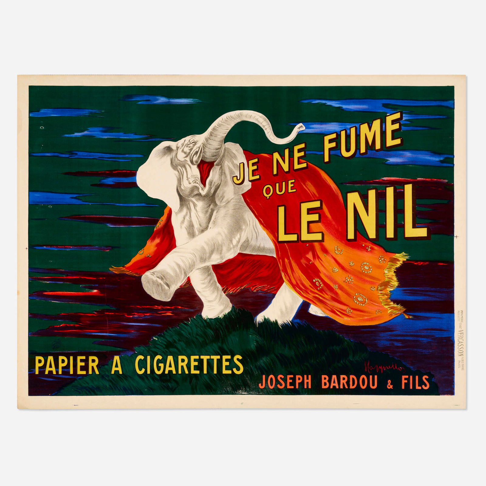 Leonetto Cappiello, Je ne fume que Le Nil vintage poster (1 of 2)