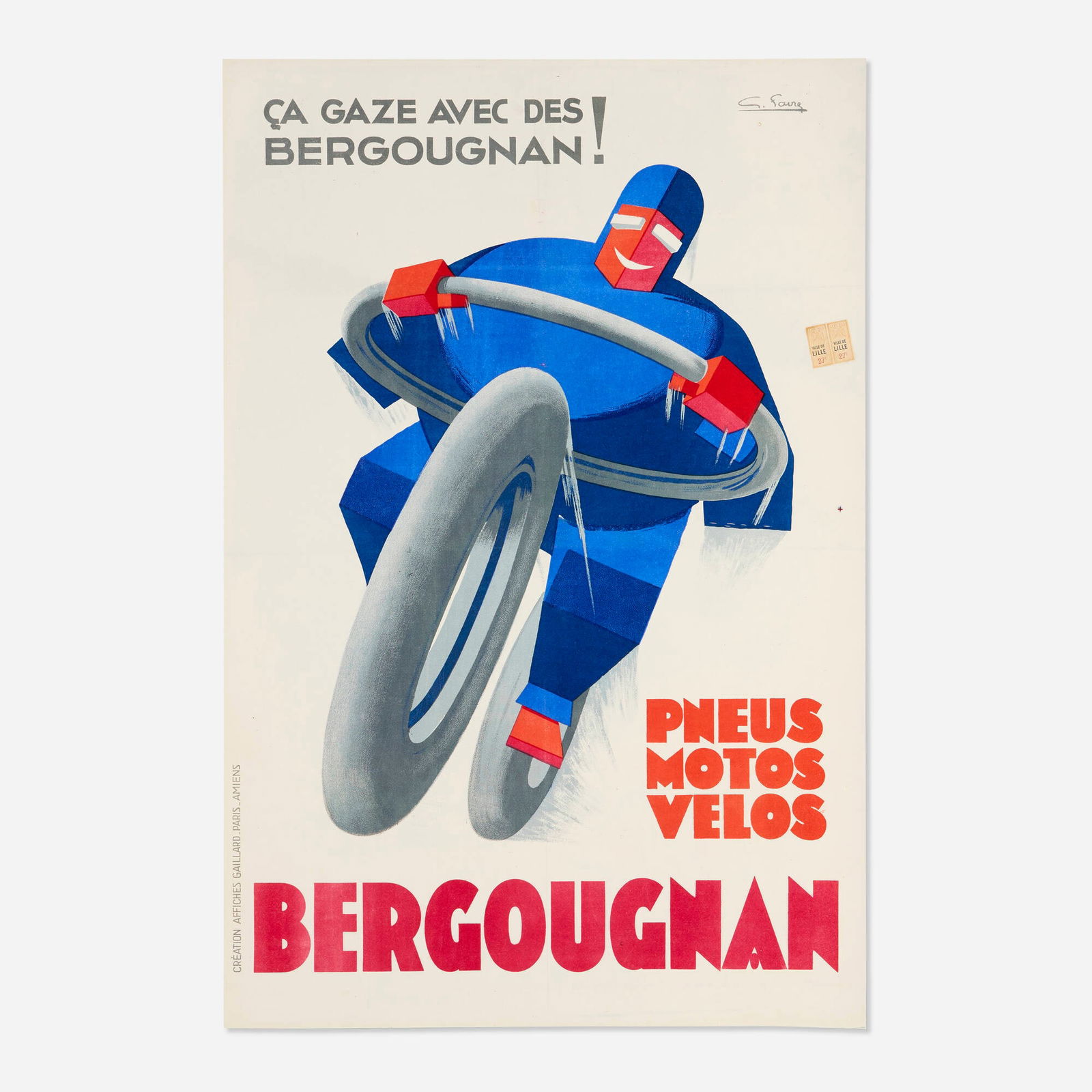 Georges Favre, Bergougnan vintage poster (1 of 2)