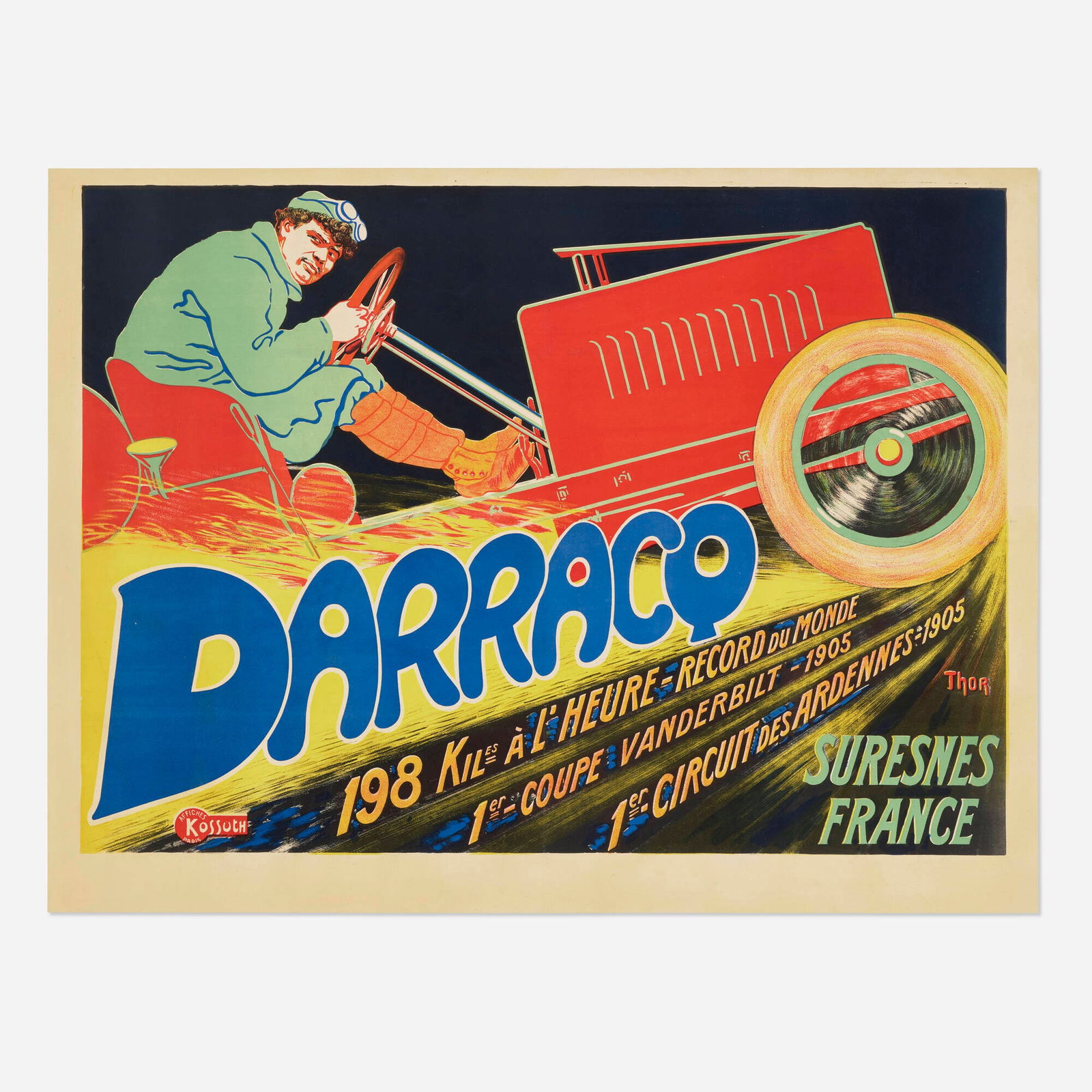 Walter Thor, Darracq vintage poster (1 of 2)