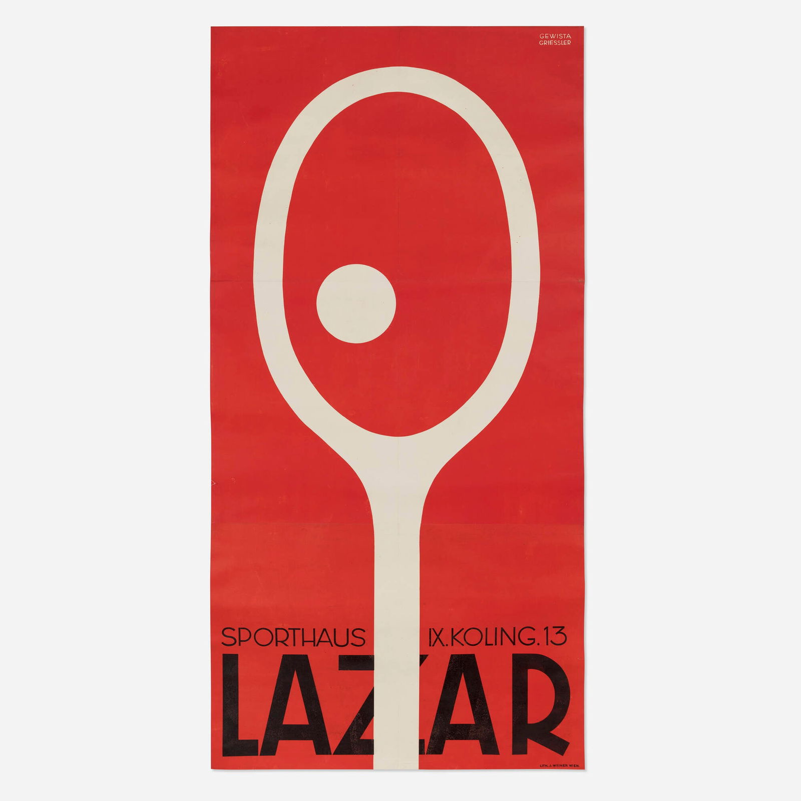 Franz Anton Griessler, Sporthaus Lazar vintage poster (1 of 2)