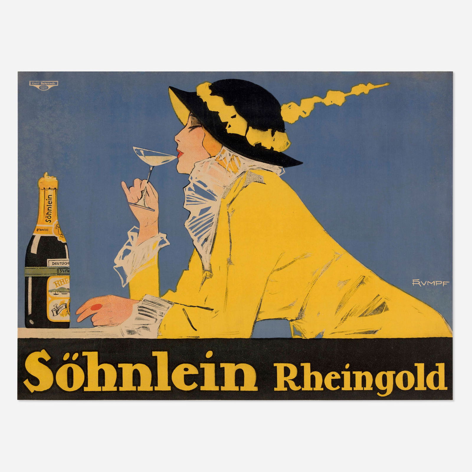 Fritz (Friedrich Carl Georg) Rumpf, Sohnlein Rheingold vintage poster (1 of 2)