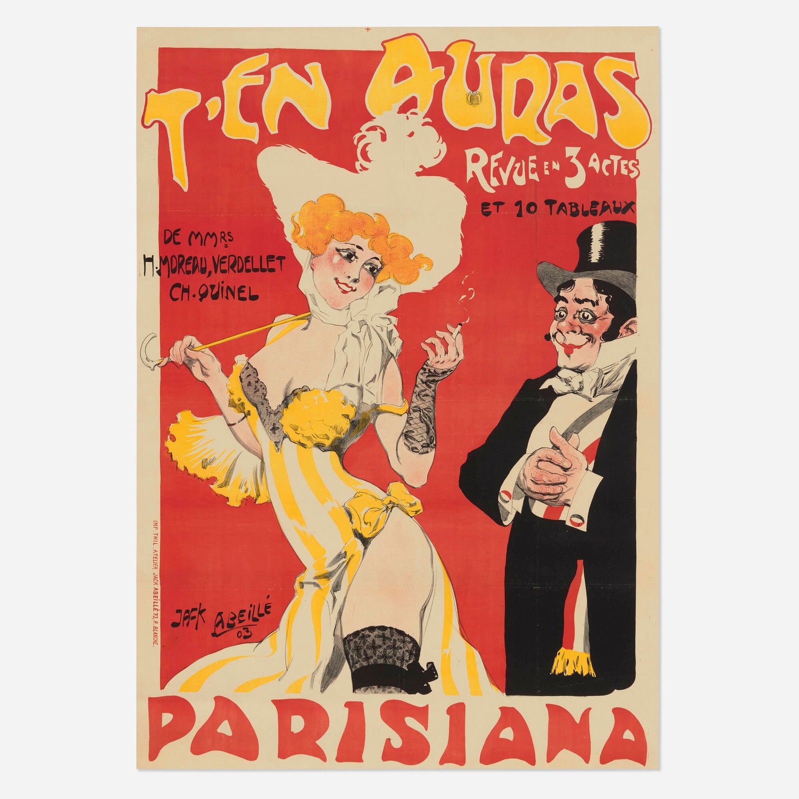 Jack (Jacques) Abeille, Parisiana / T'en Auras vintage poster (1 of 2)