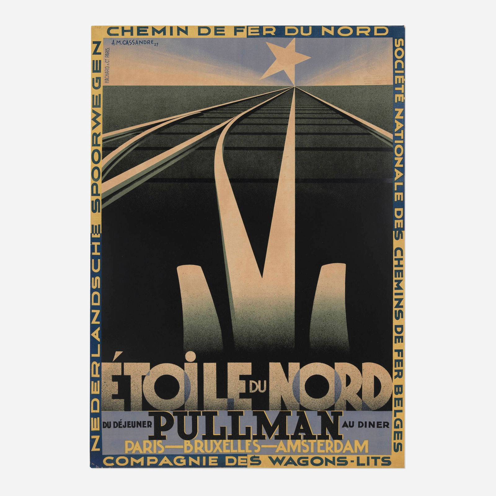 A.M. Cassandre (Adolphe Jean-Marie Mouron), Etoile du Nord vintage poster (1 of 3)