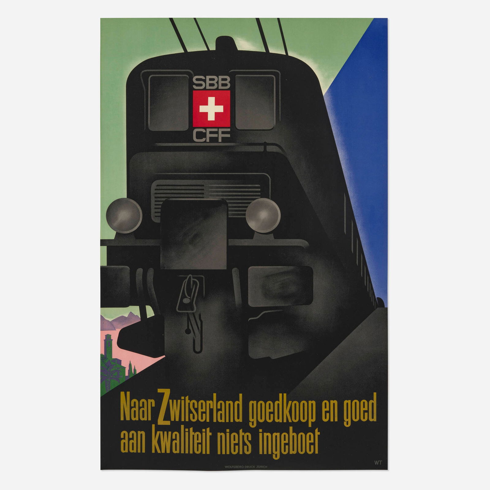 Willi Trapp, SBB CFF / Naar Zwitserland vintage poster (1 of 2)