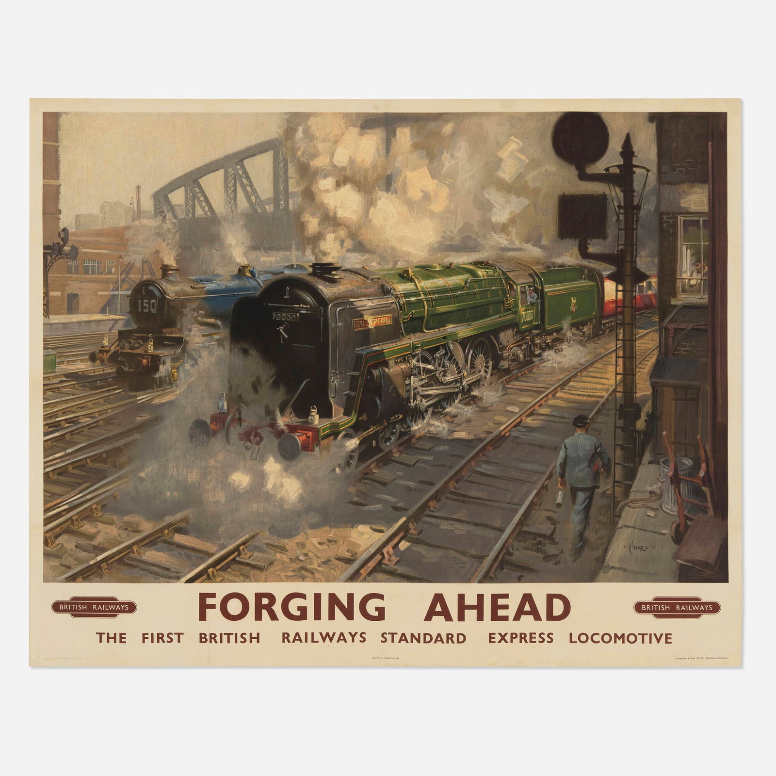 Terence Cuneo, British Railways / Forging Ahead vintage poster (1 of 2)