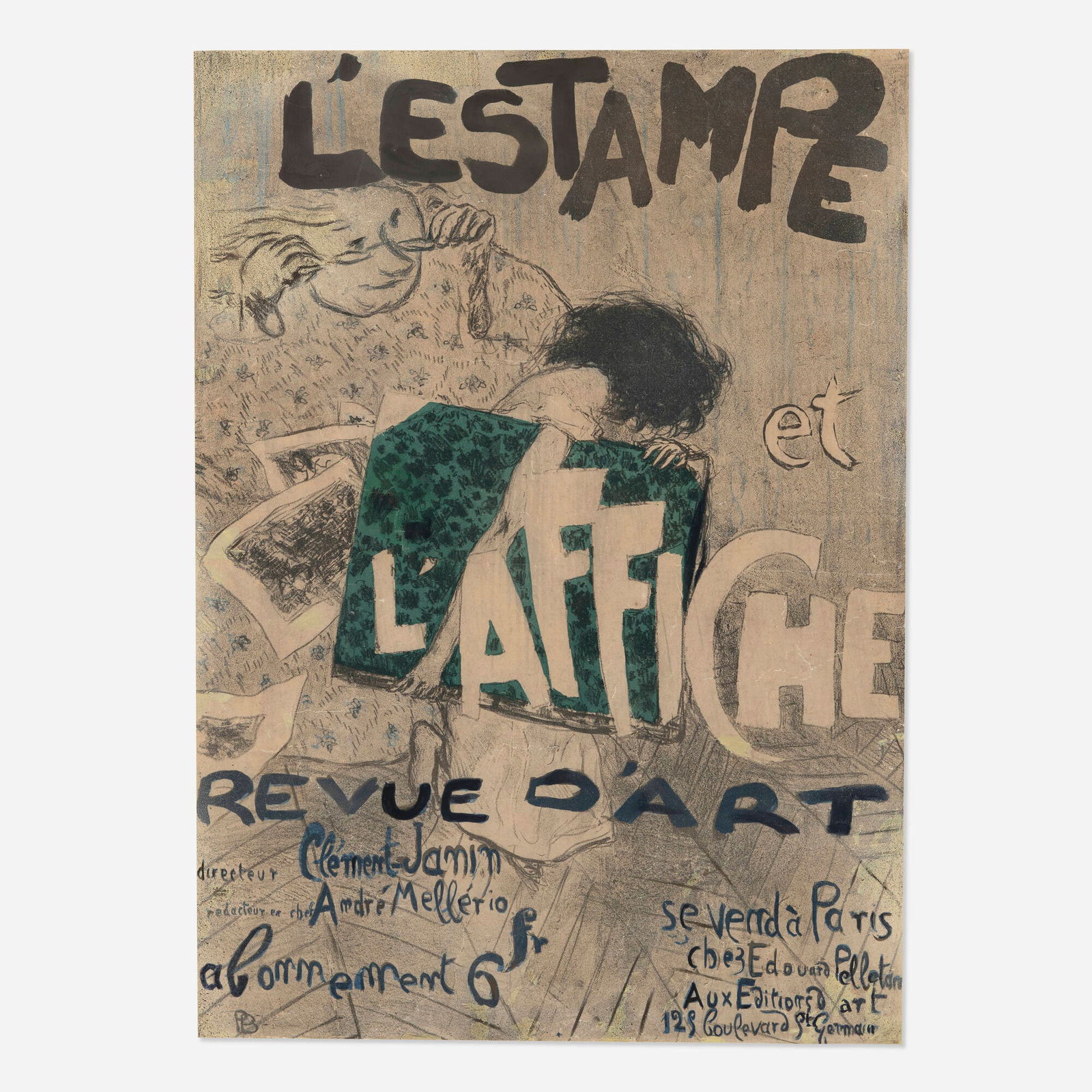 Pierre Bonnard, L'Estampe et l'Affiche vintage poster: Pierre Bonnard L'Estampe et l'Affiche vintage poster 1897 31.125 h x 22.375 w in (79 x 57 cm) Although it appeared for only two years during the heyday of postermania (March 1897 to December 1899),