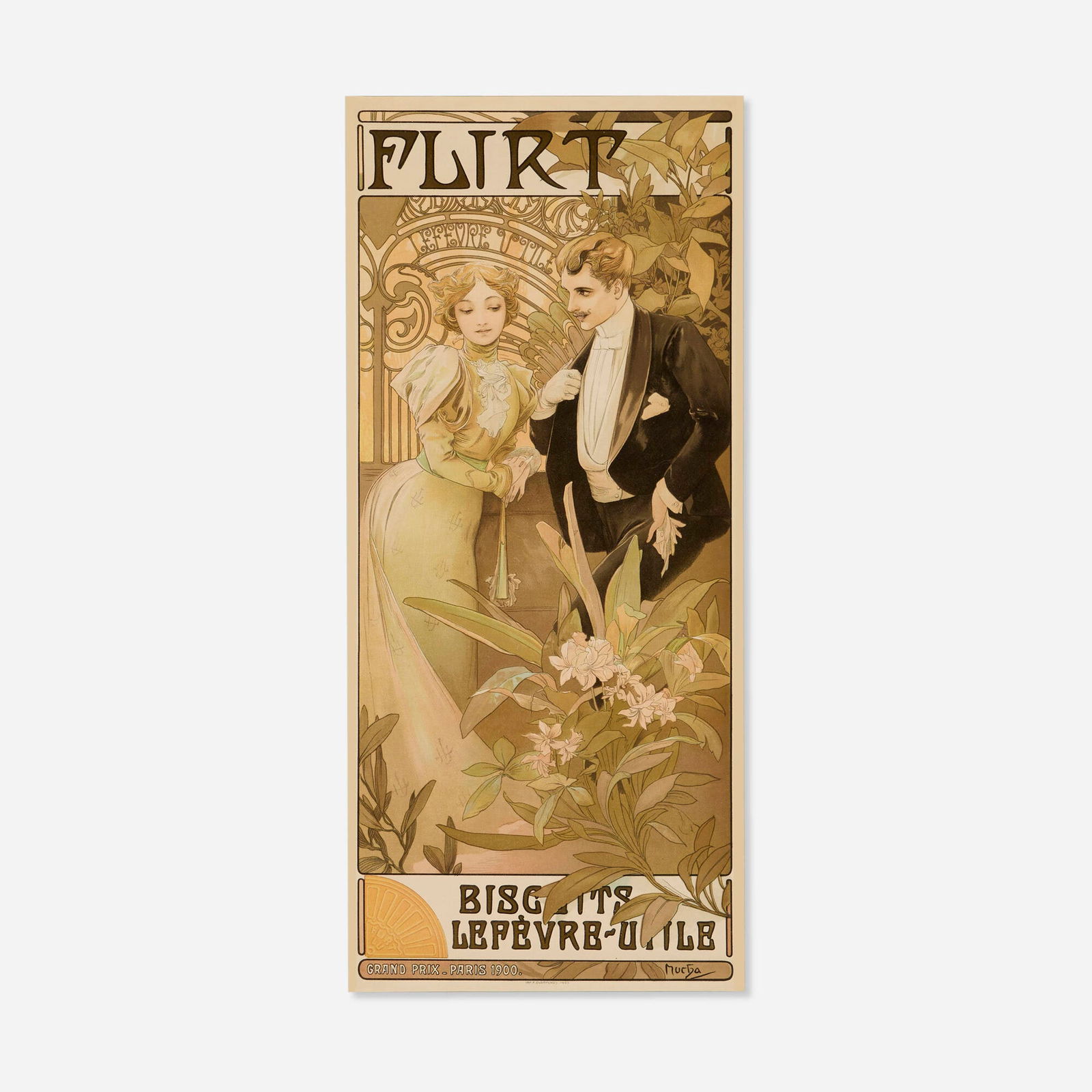 Alphonse Mucha, Flirt vintage poster (1 of 3)