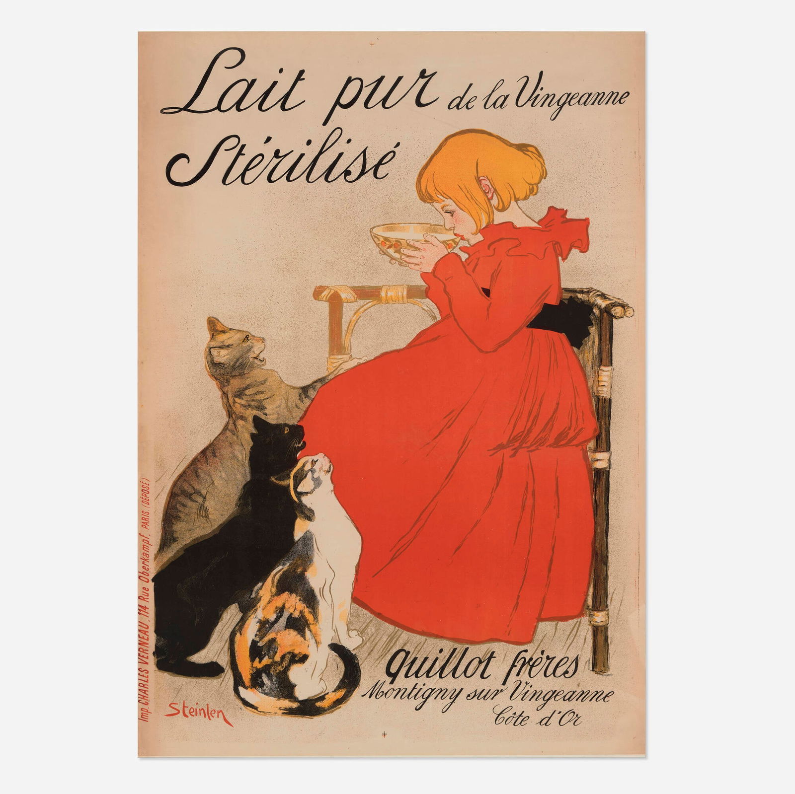 Theophile-Alexandre Steinlen, Lait pur Sterilise vintage poster (1 of 3)
