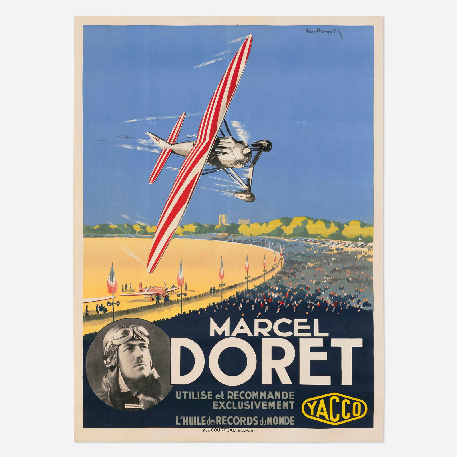Paul Lengelle, Marcel Doret / Yacco vintage poster (1 of 2)