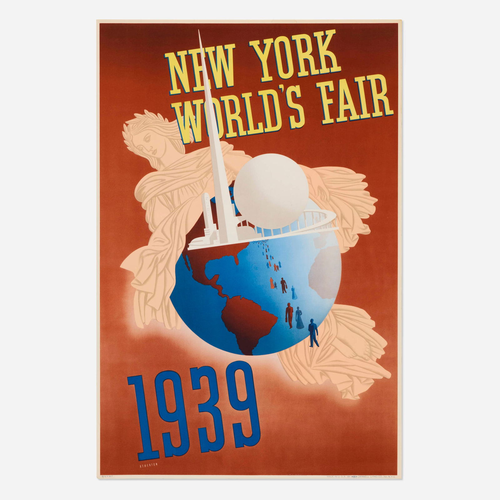 John Carlton Atherton, New York World's Fair 1939 vintage poster (1 of 2)