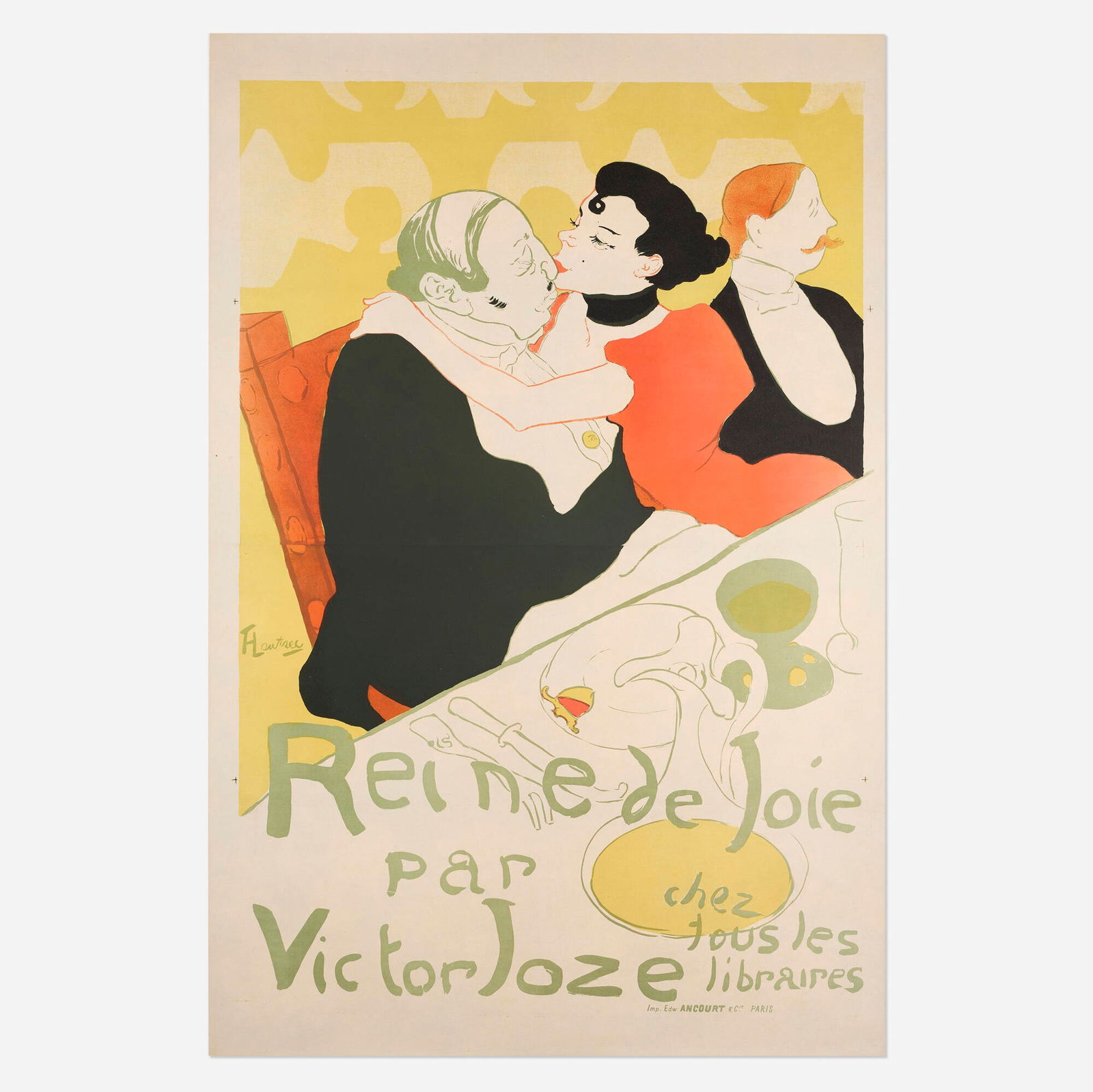 Henri de Toulouse-Lautrec, Reine de Joie vintage poster: Henri de Toulouse-Lautrec Reine de Joie vintage poster 1892 59.25 h x 39.125 w in (150 x 99 cm) Victor Joze, a Polish writer and a friend of Lautrec, in 1892 published "Reine de Joie/Moeurs du Demi-
