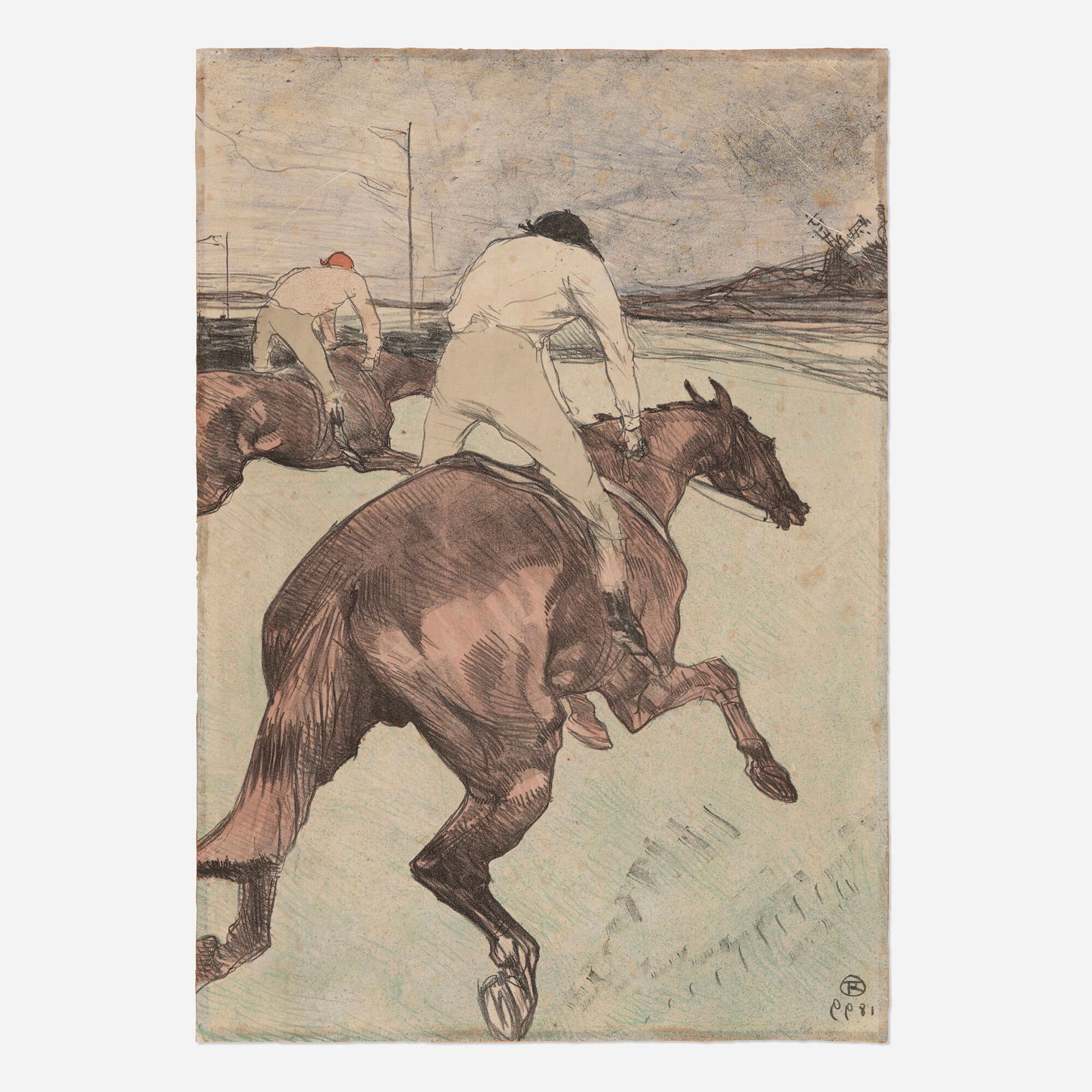 Henri de Toulouse-Lautrec, Le Jockey: Henri de Toulouse-Lautrec Le Jockey 1899lithograph in colors 20.375 h x 14.375 w in (52 x 37 cm) "In Paris from the autumn of 1899 to the summer of 1900, [Lautrec] seemed to live his former ex