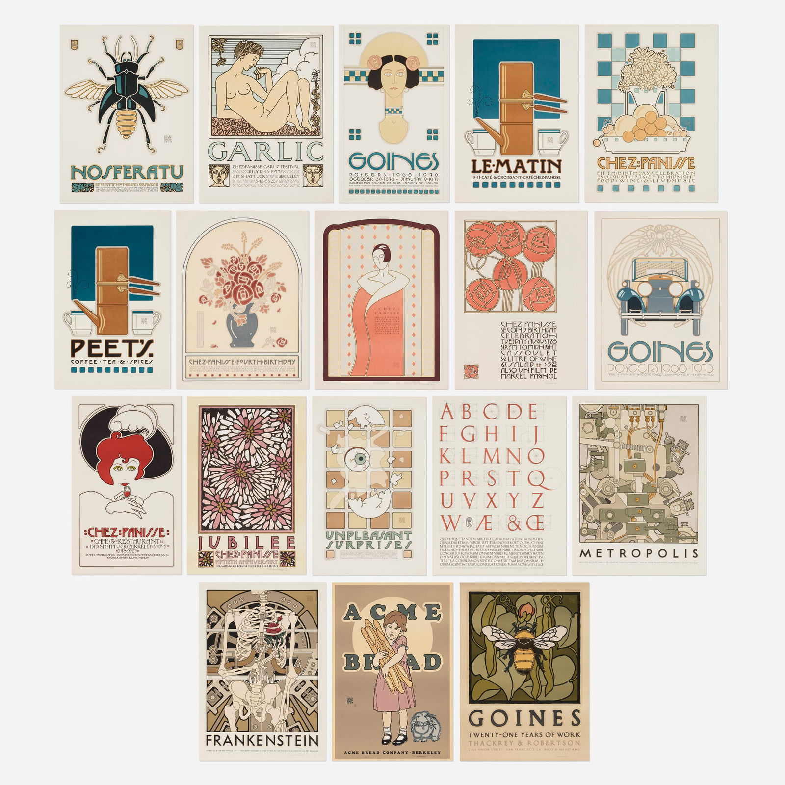 David Lance Goines, Rare archival collection of vintage and original posters, books, and ephemera (1 of 1)