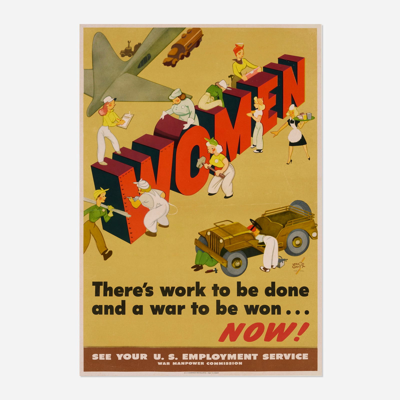 Vernon Grant, Women / There's Work to be Done and a War to be Won... NOW! vintage poster (1 of 3)
