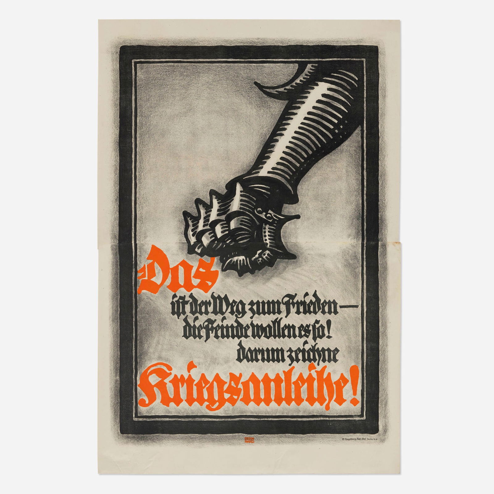 Lucian Bernhard, Das ist der Weg zum Frieden vintage poster (1 of 3)