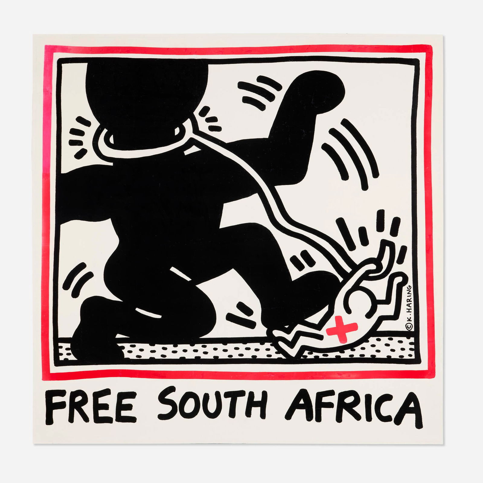 Keith Haring, Free South Africa vintage poster (1 of 2)