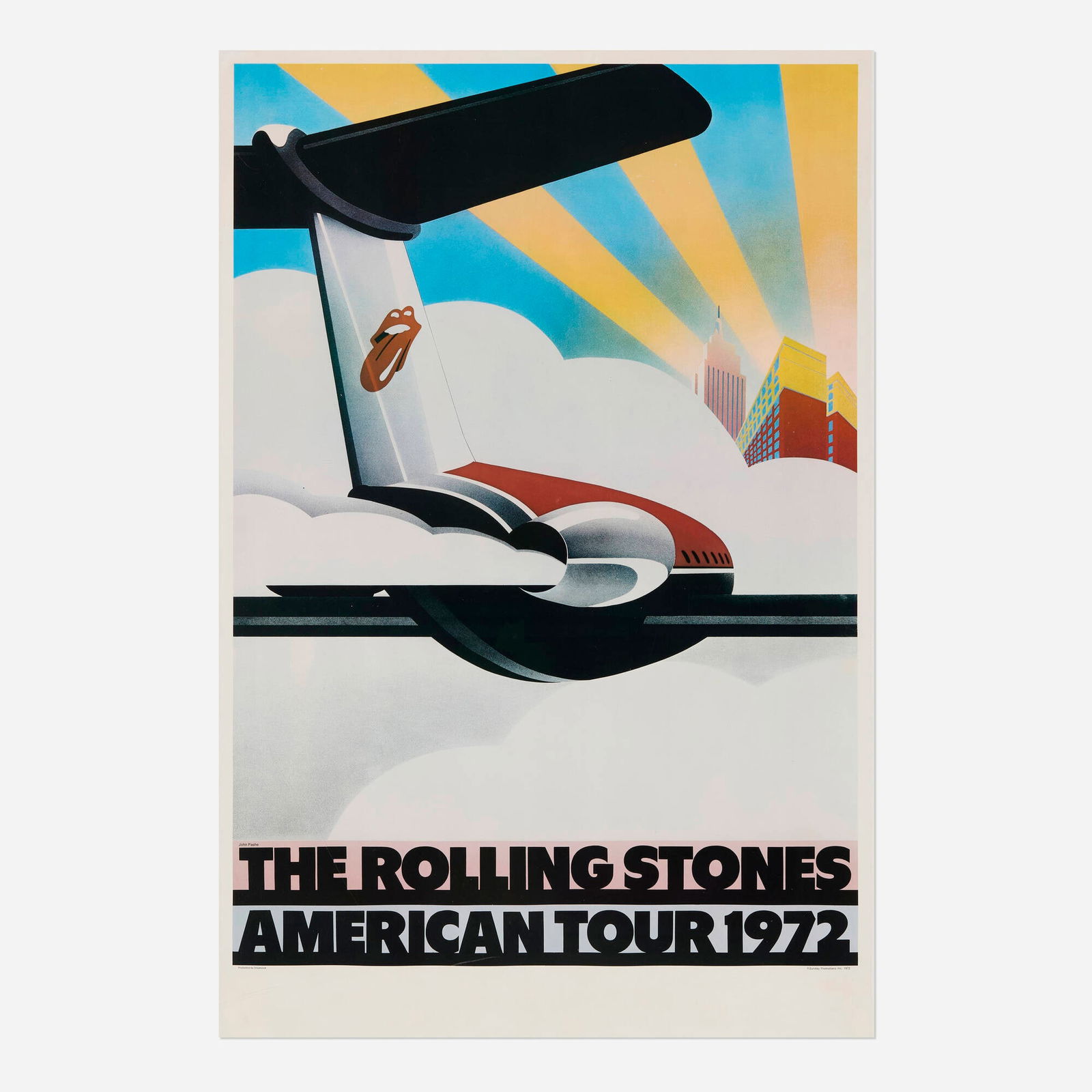 John Pasche, The Rolling Stones / American Tour 1972 vintage poster (1 of 3)