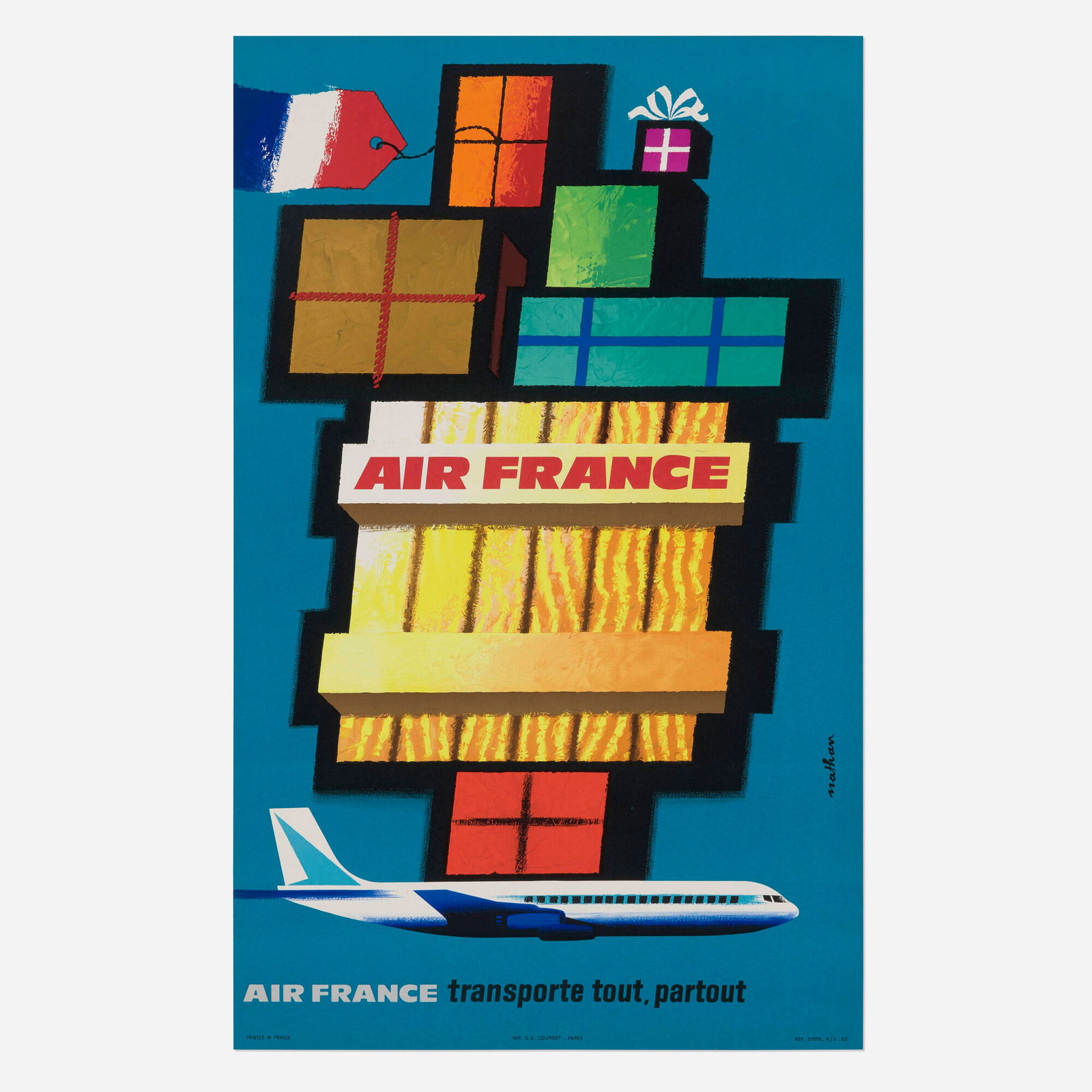 Jacques Nathan-Garamond, Air France / Transporte Tout, Partout vintage poster (1 of 2)