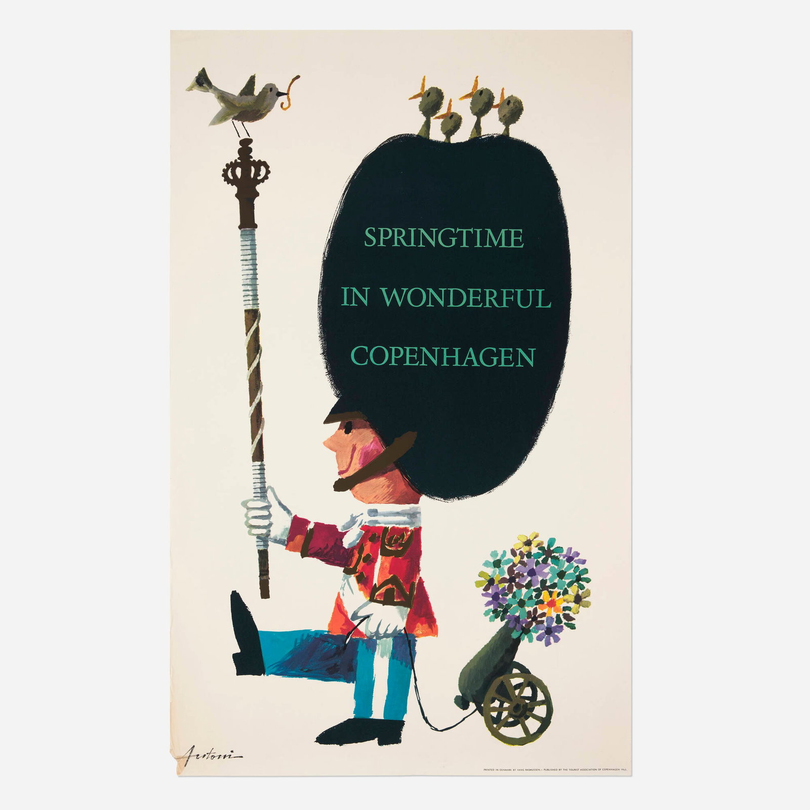 Ib Antoni, Springtime in Wonderful Copenhagen vintage poster (1 of 2)