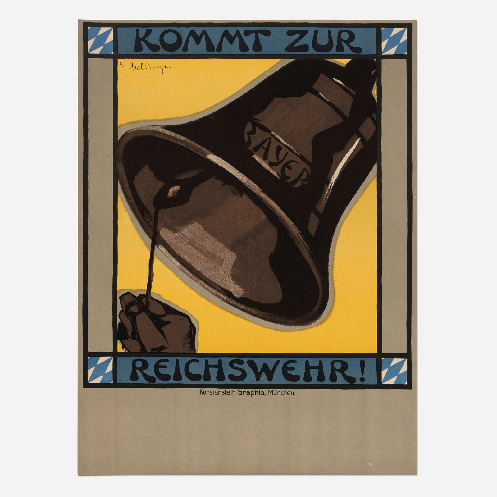 G. Mellinger, Kommt zur Reichswehr! vintage poster (1 of 2)