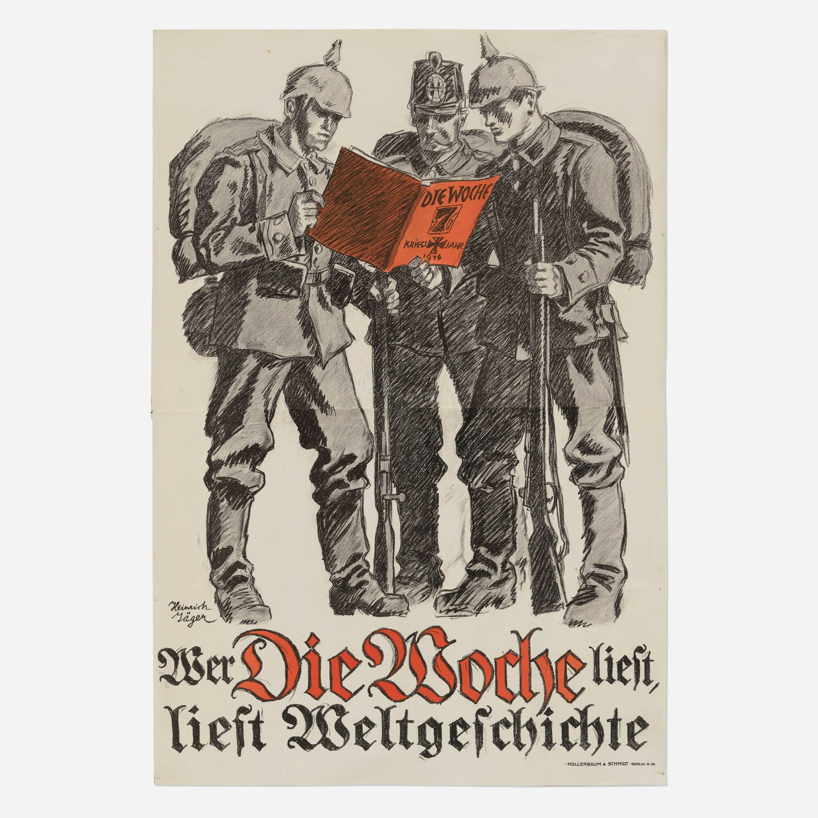 Heinrich Jager, Die Woche, Kriegsjahr 1914 (The Week, Year of War) / World War I vintage poster (1 of 3)