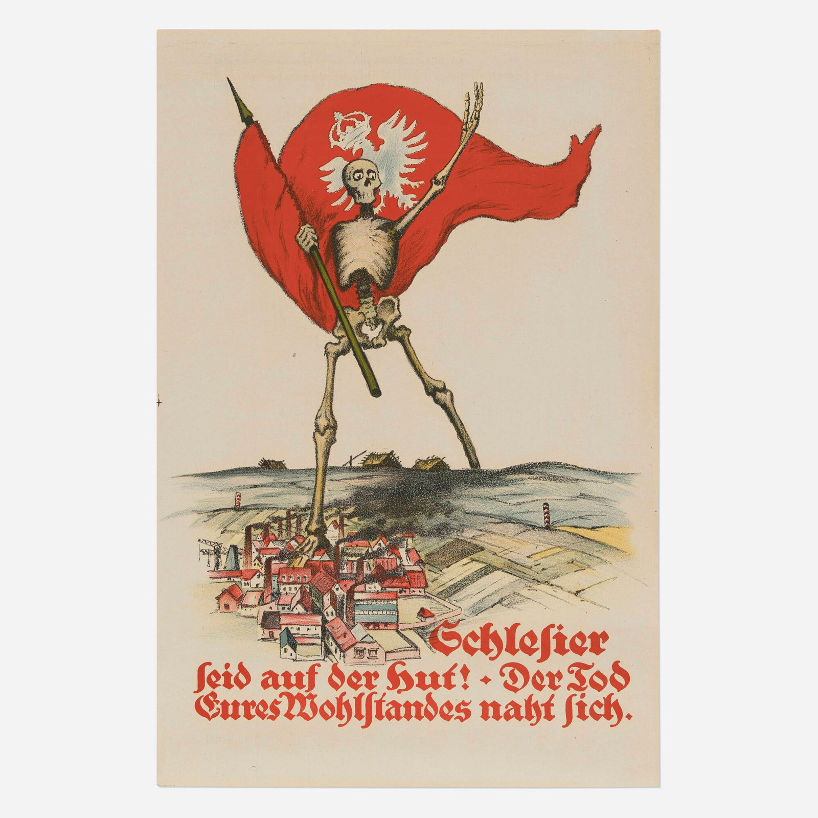 Schlesier seid auf der Hut! - Der Tod Eures Wohlstandes naht sich vintage poster (1 of 2)