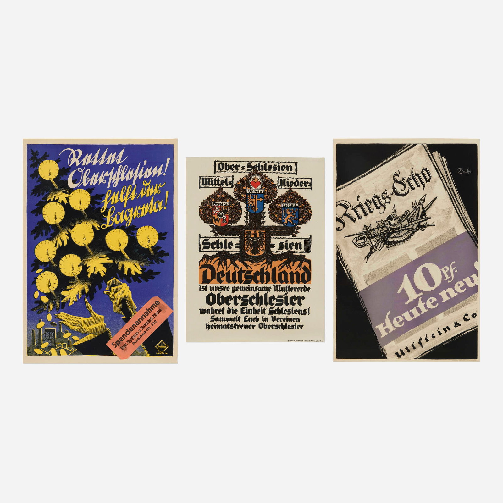 German, Three vintage posters (1 of 1)