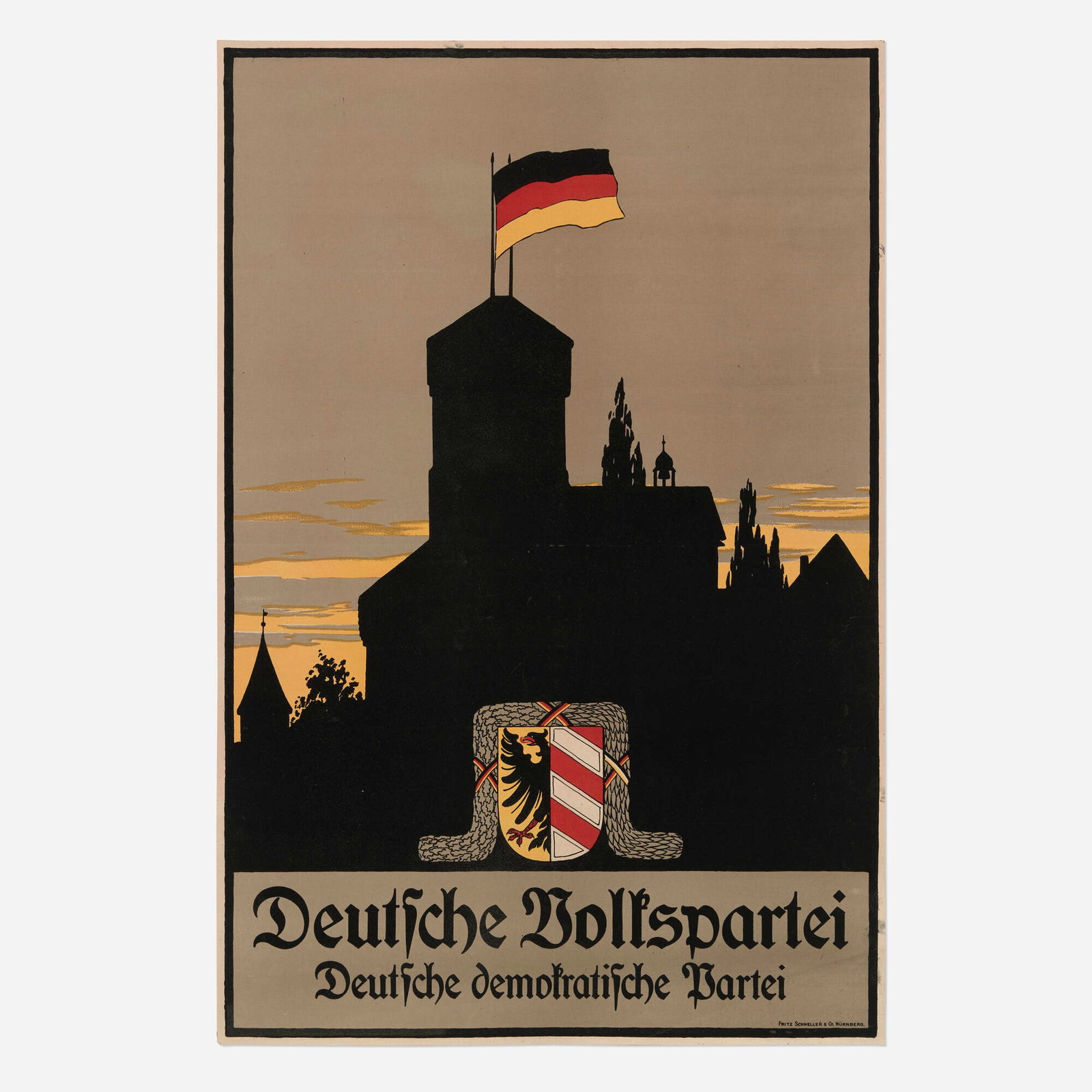 Deutsche Volkspartei (German People's Party) vintage poster (1 of 2)