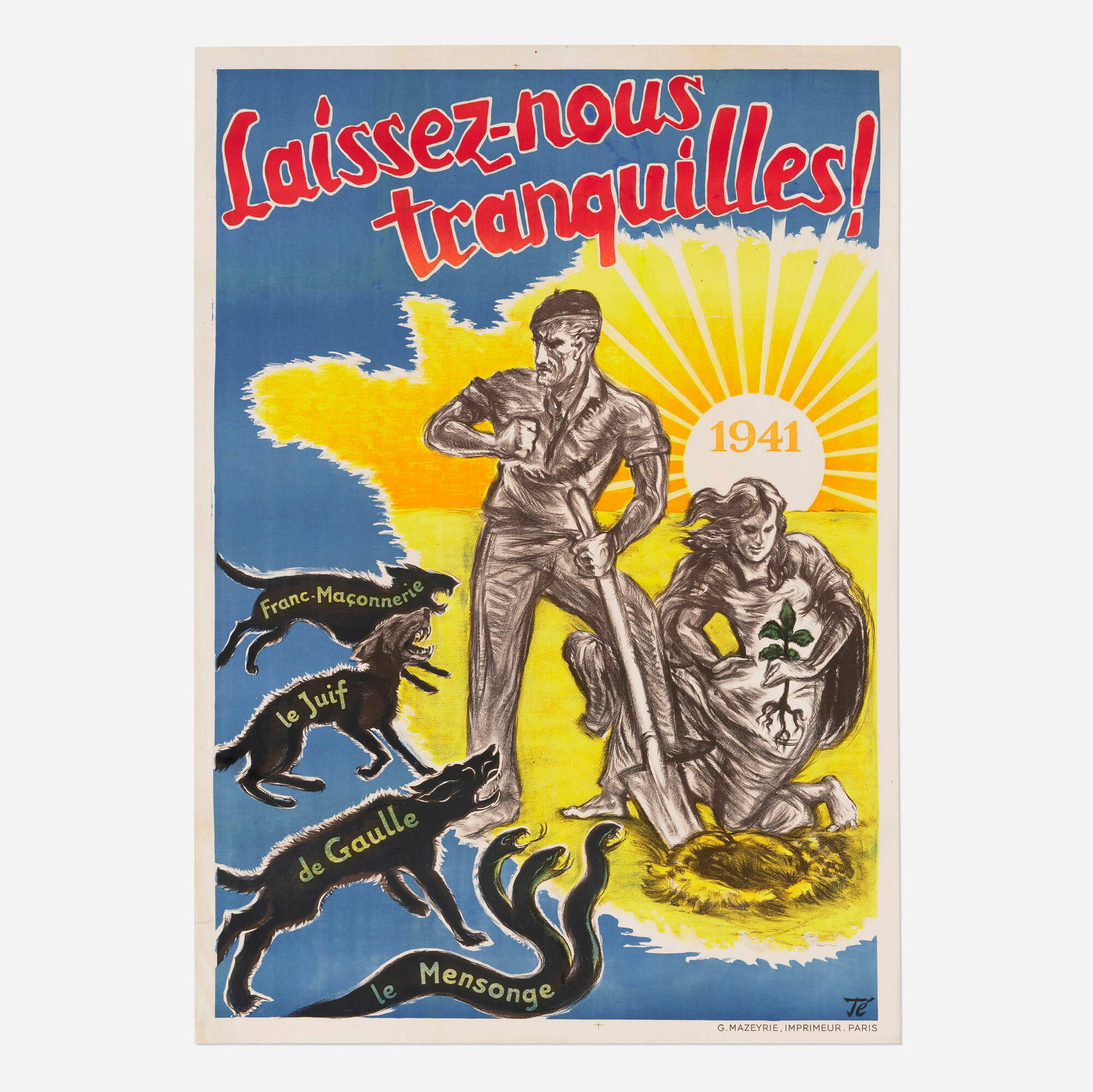 Laissez-nous Tranquilles! vintage poster (1 of 2)