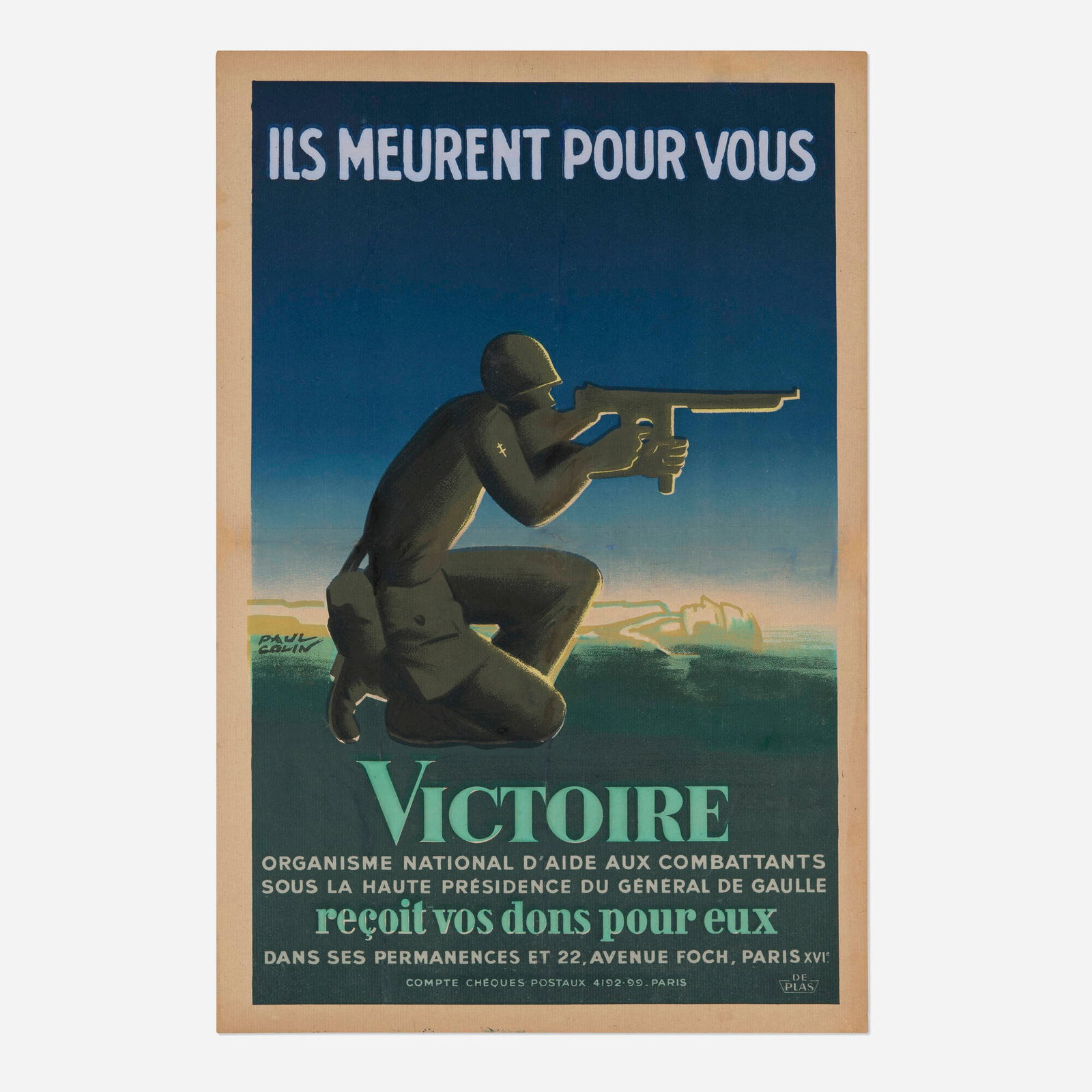 Paul Colin, Victoire / Ils Meurent Pour Vous vintage poster (1 of 2)