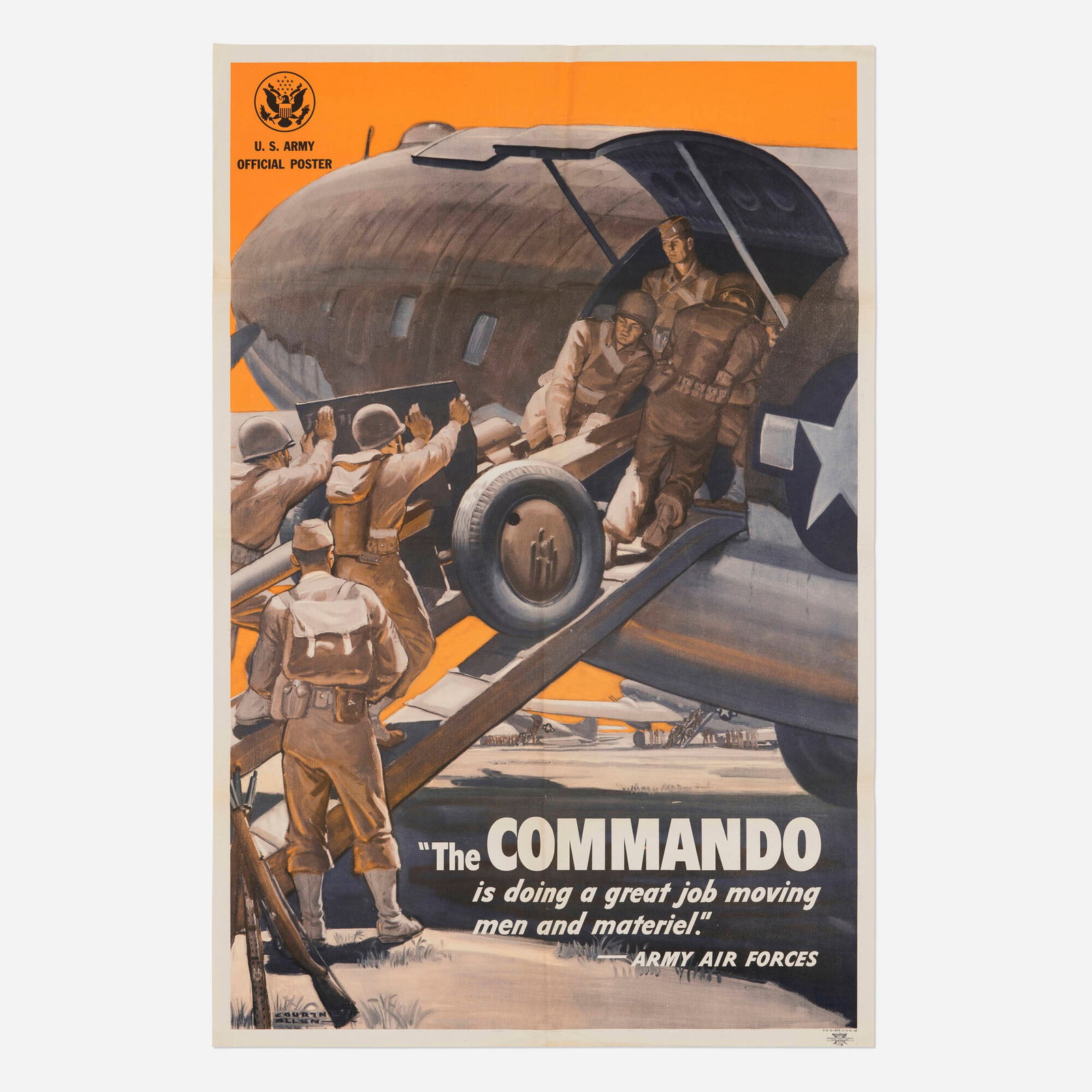 Courtney Allen, U.S. Army / The Commando vintage poster (1 of 2)