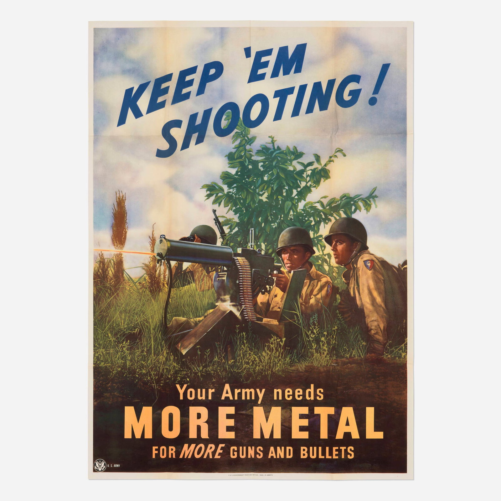 U.S. Army / Keep 'Em Shooting! vintage poster (1 of 2)