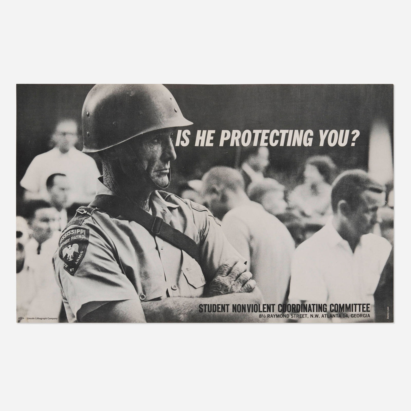 Danny Lyon, SNCC / Is He Protecting You? vintage poster (1 of 2)
