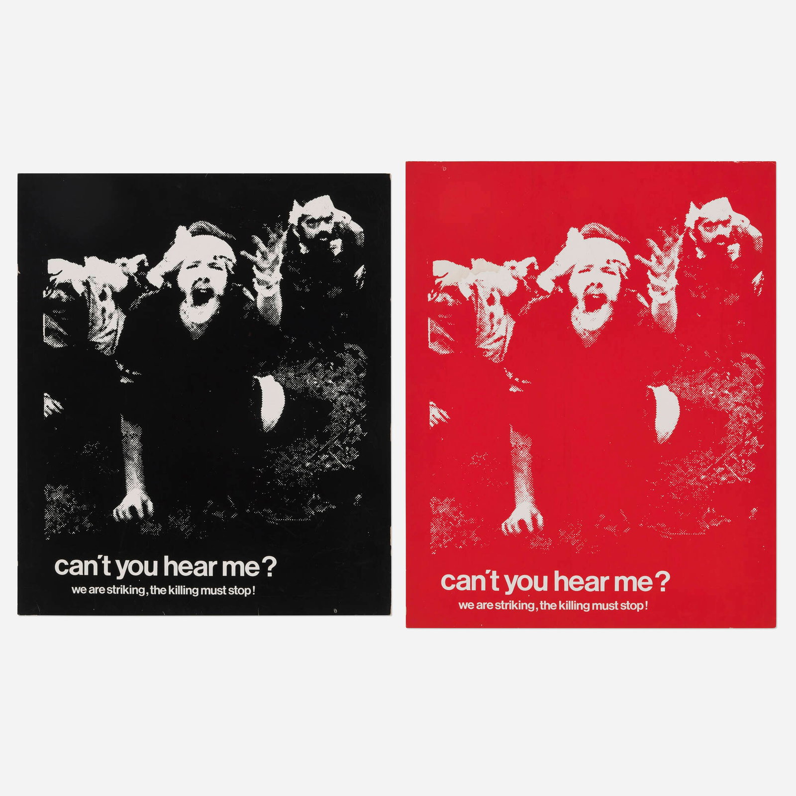 Columbia Collective, Can't You Hear Me? / We Are Striking : Two vintage posters (1 of 1)