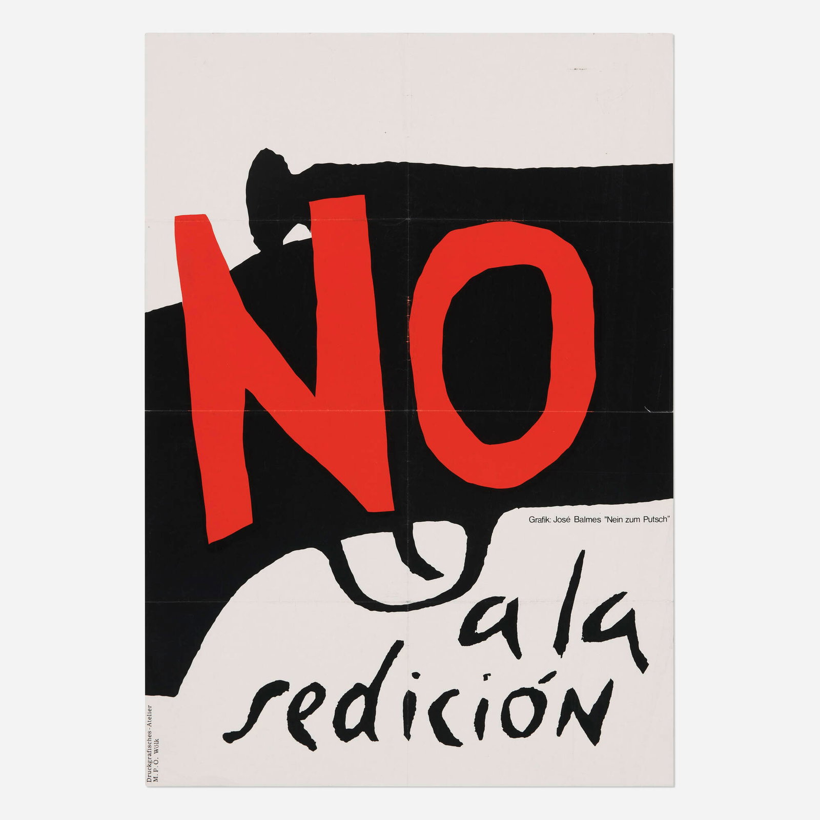 Jose Balmes, No a la Sedicion vintage poster (1 of 2)