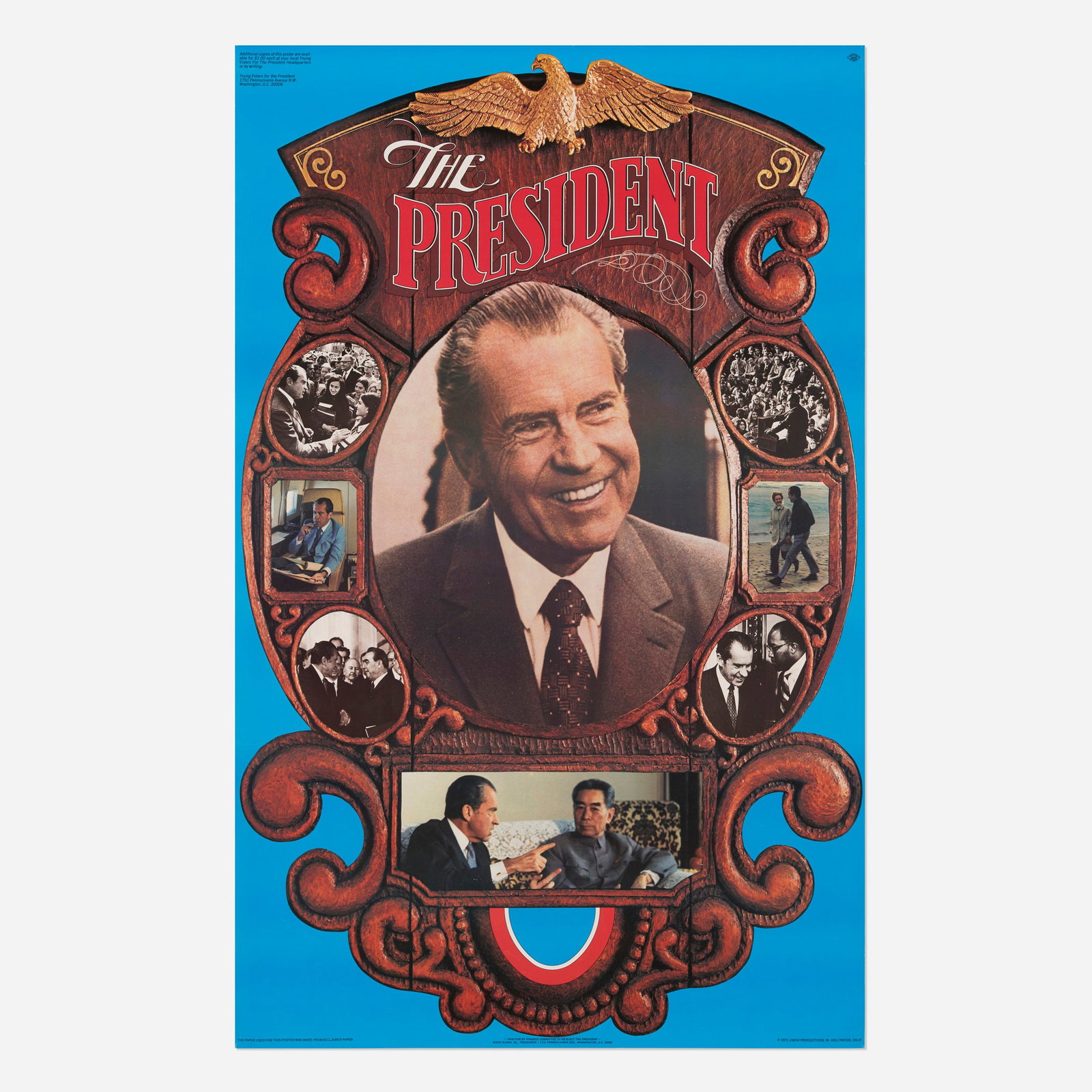 Jimini Productions, The President / Richard Nixon 1972 Re-election Campaign vintage poster (1 of 2)