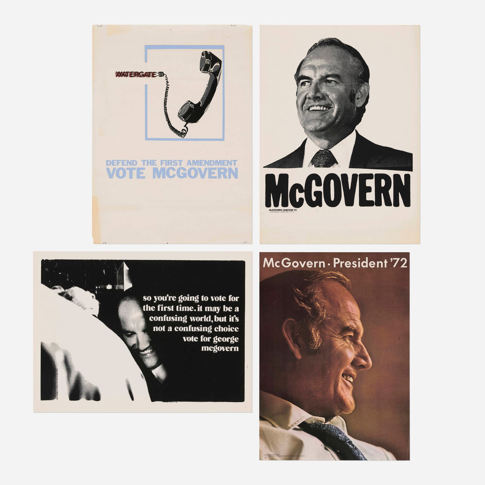 McGovern 1972 Presidential Campaign: Four vintage posters (1 of 1)