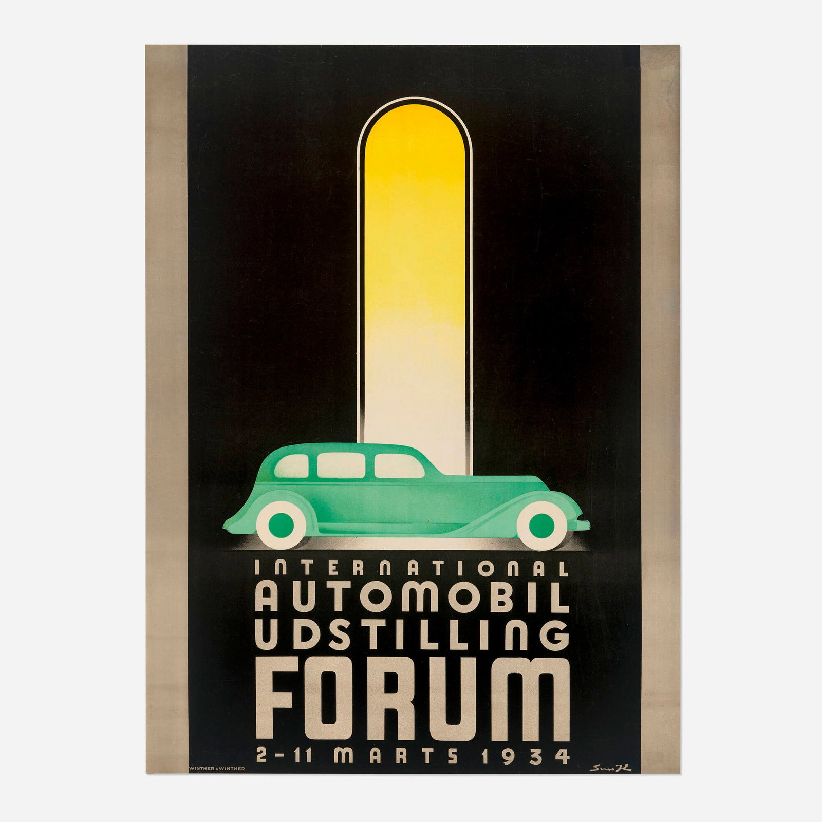 Sven Henriksen, International Automobil Udstilling Forum vintage poster (1 of 2)