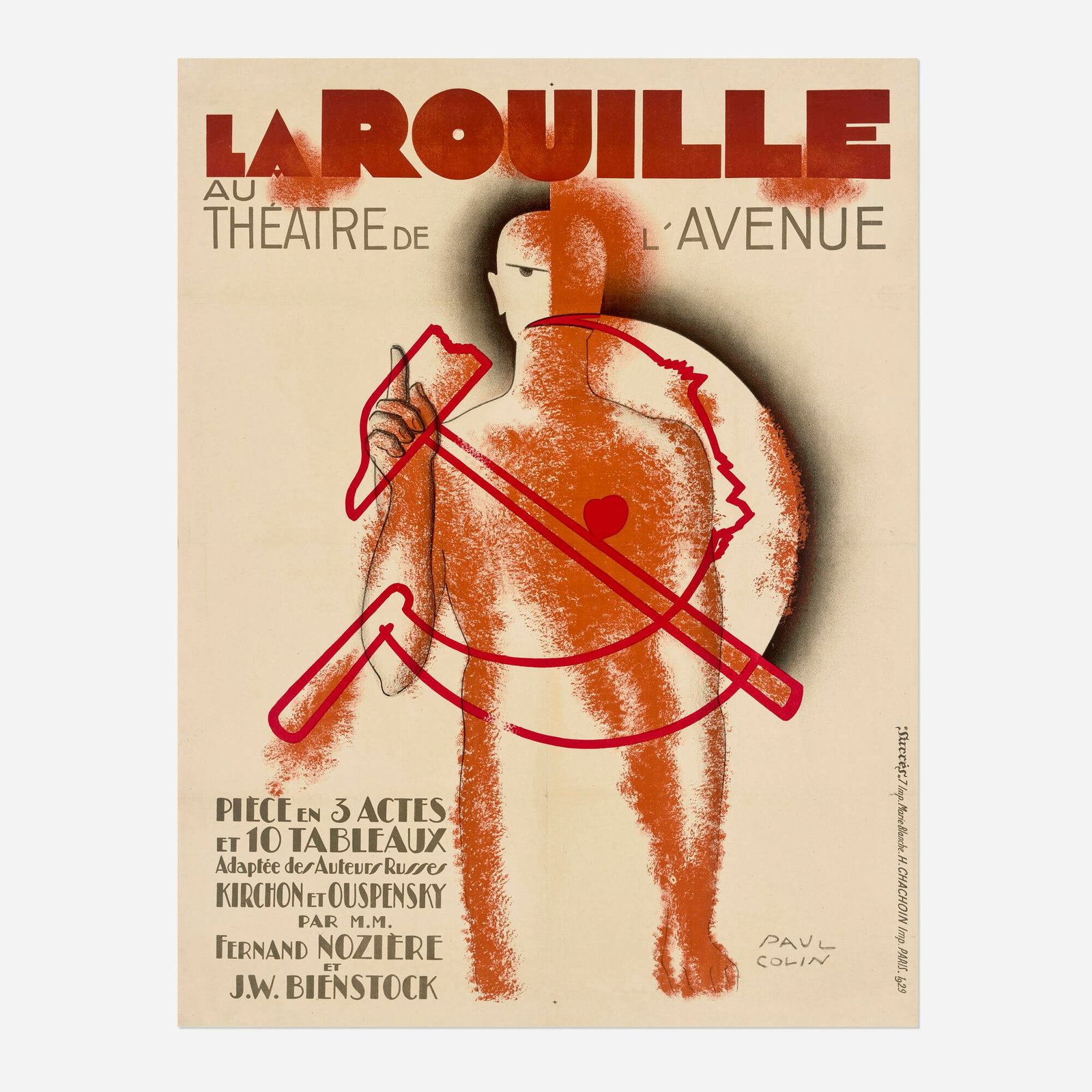 Paul Colin, La Rouille vintage poster (1 of 2)