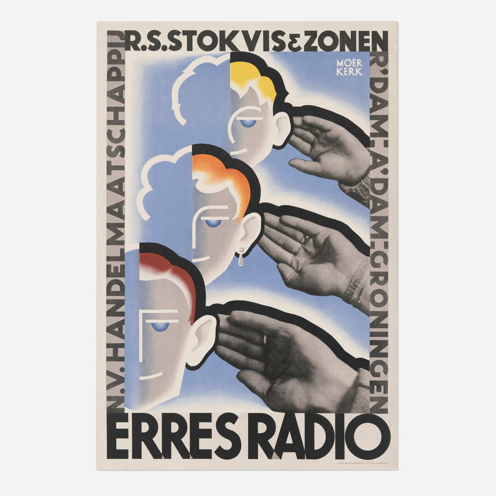Johan Marie Moerkerk, Erres Radio vintage poster (1 of 2)